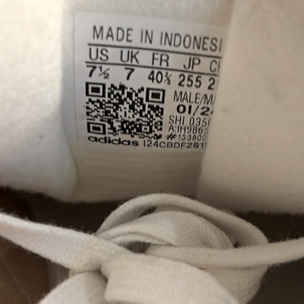 NEW [Adidas] Gazelle Suede Sneakers Shoes Beige/White Men’s 7.5 / Women’s 8.5 - Picture 13 of 13